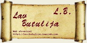 Lav Butulija vizit kartica